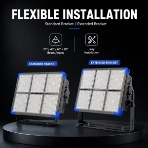Professional IP66 Rated Aluminum Alloy LED High Mast Light 200W-1440W for Stadium and Port Lighting