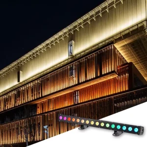 Professional Outdoor Facade Building Exterior Lighting IP65 Waterproof DMX 512 LED Strip Pixel Bar Linear LED Wall Washer Light