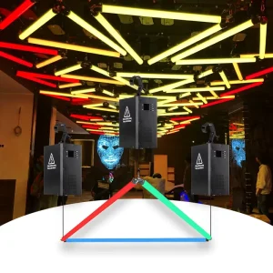 Professional Stage Kinetic Lighting DMX Winch RGB LED Triangle Tube Light for Nightclub and Stage Show