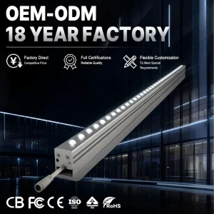 Programmable Digital Pixel 5050 SPI DMX RGBW LED Wall Washer Light IP65 Rated Aluminum for Building
