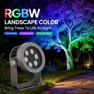 Programmable RGBW LED Flood Light 24W DMX512 IP65 Waterproof Outdoor Spot Light for Luxury Resort Facade Heritage G110
