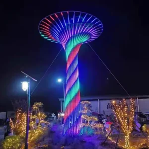 Public Decoration LED Landscape Outdoor Decorative Street Custom RGB Tower Tree LED Motif Light