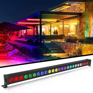 RGB 24-LED Wall Washer Stage Effect Light with Remote Controller, DMX and Sound Mode
