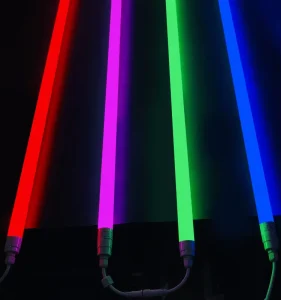 RGB 360 Degree LED Battery Tube Meteor Neon USB Matrix Light for Live Photography and Video IP65 Rated for Hotel Use