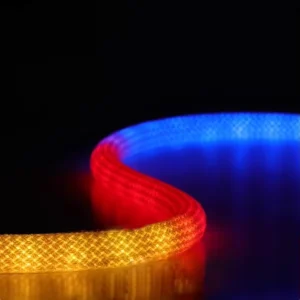 RGB 360 Degree Round Reticulate Chasing Color Neon LED Strip Flexible Nylon Silicone IP67 Waterproof DC5V Dream Color Rope Light