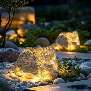 RGB Artificial Stones Light Outdoor Stone Garden Lights for Parks Resorts and Scenic Areas
