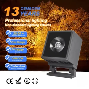 RGB COB LED Flood Light 40W IP65 Outdoor Stadium Landscape Lighting