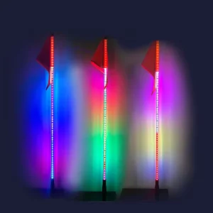 RGB Chasing Color Sand Flag 12V Flexible LED Whip Lights by Remote Control High Clear Tube UTV Offroad Flag Poles