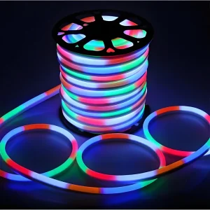 RGB Color Changing LED Neon Tube Light Strip IP65 Rated for Bedroom Party Festival Home Garden Event Decoration