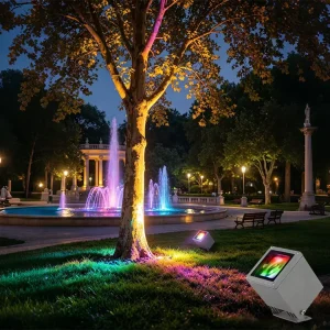 RGB Flood Light 30W 220V IP65 Waterproof Outdoor for Tree Wall Holiday Decoration Landscape Lighting