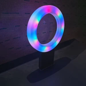 RGB LED Outdoor Round Ring Landscape Project Lights Waterproof LED Garden Lamp for Path Garden Park Christmas Decorations