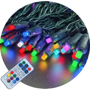 RGB Mini Christmas Lights Color Changing 5mm Wide Angle LED String Light with Remote for Xmas Tree Holiday Decoration
