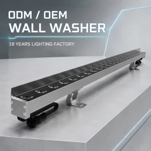 RGB Remote Control LED Wall Washer 48W Strobe IP65 Linear Decor Light for Stage Bar Wedding Disco Party Background