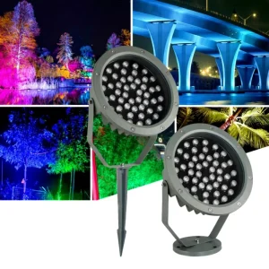 RGB Spotlight Aluminum Colorful Outdoor IP65 Waterproof Landscape Garden Tree Light
