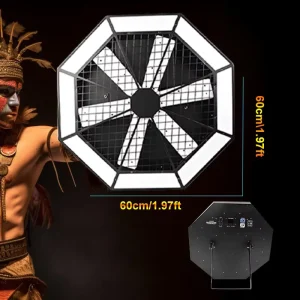 RGB Whirlwind Fan LED Background Wall Stage Light, Rotating Fan Club Light
