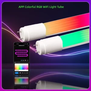 RGB WiFi LED Tube Light APP Remote Control Color Changing Smart LED Light Tube for Indoor Decor