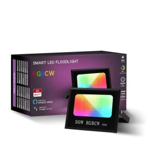 RGBCW Multi Color LED Aluminum IP65 Waterproof Dustproof Outdoor RGB Floodlight Smart WiFi Dimmable Park Landscape Lawn Garden