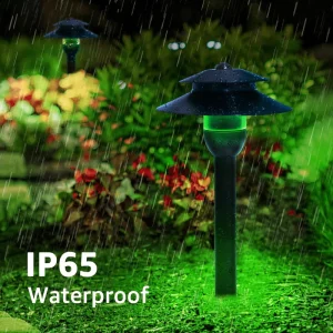 RGBW Chasing Color Brass Mushroom Landscape Light Garden Decorative Street