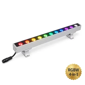 RGBW LED Wall Washer 4-in-1 IP65 DMX512 36W Outdoor Linear Light for Architectural Building Facades