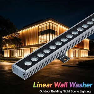 RGBW LED Wall Washer Light IP65 Waterproof Aluminum Landscape Lighting 4100K/2700K Color Temperature CRI80