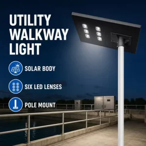 Radar Motion Sensor Solar Street Light Wide Lighting Angle Dustproof Waterproof Outdoor Lamp for Community Country Main Road