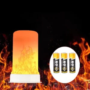 Realistic Flickering Flame LED Camping Lamp, Outdoor Portable Battery-Powered, Dynamic Fire Effect, Factory Supply