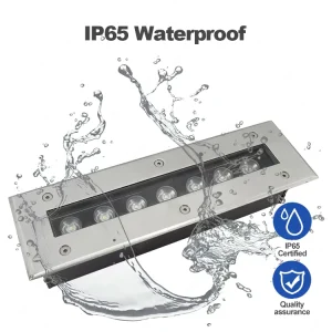 Recessed Floor Strip Inground Light IP65 Waterproof DC24V 1m 2m 3m Outdoor Garden Linear LED Underground Light