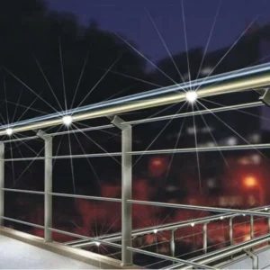 Recessed Stainless Steel Staircase Bridge Handrail LED Lighting System for Balcony and Villa
