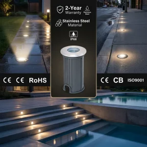Recessed Swimming LED Pool Light IP68 12V 24V RGBW Embedded Underwater Light for Hotel Pool Project