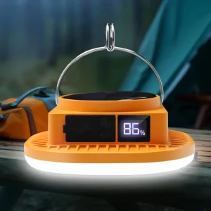Rechargeable 30-LED Solar Camping Light, Portable Outdoor Tent Lamp