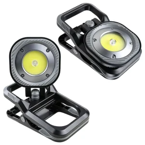 Rechargeable COB LED Work Light 4000mAh with Magnetic Clip, 360-Degree Rotation and IPX4 Waterproofing