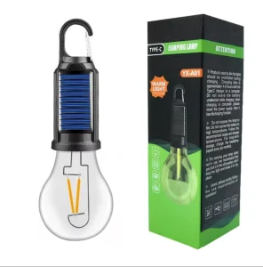 Rechargeable Camping Lantern with 3 Lighting Modes and Clip Hook for Camping
