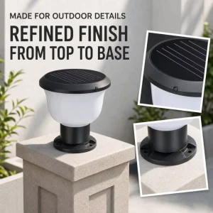Rechargeable DC 5V 30V 5W Outdoor Solar Sensor Pillar Lights for Garden Courtyard Villa Exterior Entrance Door Dew Table Lamp