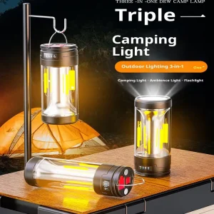 Rechargeable Dimmable Portable LED Camping Light for Tent, Hiking, and Yard Use