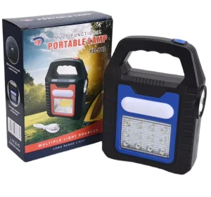 Rechargeable LED COB Camping Lantern Flashlight with Solar Charger for Hiking