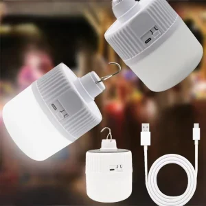 Rechargeable LED Camping Light Waterproof Emergency Solar Flood Lamp IP65 Rated Dimmable Outdoor Stall & Road Use Power Failures