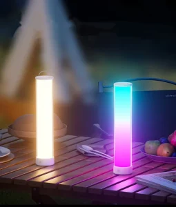 Rechargeable Portable Cordless RGB LED Table Lamp, App Controlled, for Camping, Restaurants and Bars