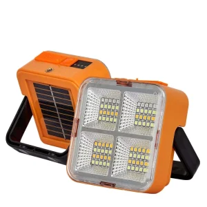 Rechargeable Portable LED Reflector Spotlight with Magnet Strong Light Camping Tent Lamp Solar Flood Light Outdoor