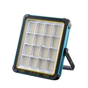 Rechargeable Portable Smart Camping Light USB Charger Solar LED Hanging Flood Lamp with ABS Body