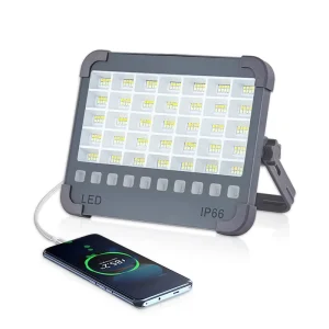 Rechargeable Solar Flood Light IP66 Waterproof Solar LED Flood Light Portable Emergency Outdoor LED Camping Lamp With SOS