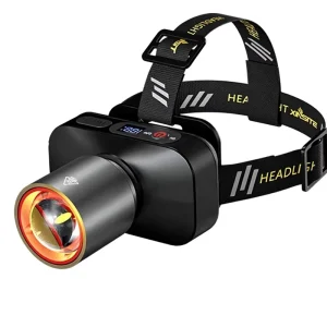 Rechargeable White Laser Headlamp for Camping, Fishing, Hiking, and Mining, Long-Battery Head Torch