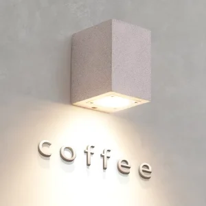 Rectangle Cement Terrazzo LED Wall Lamp IP65 Waterproof Nordic Simple Modern Outdoor Decorative Lighting