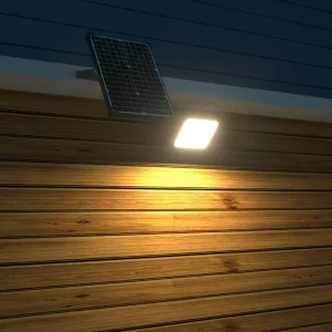 Reliable Professional Solar Garden Lighting Auto Motion Sensor for Backyard Security Solar Flood Light with ABS Housing