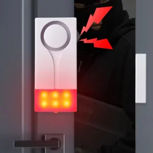 Remote Activated 108dB Anti Theft Alarm With Visual Indicator For Apartment Door And Window Security Sensor Alarm