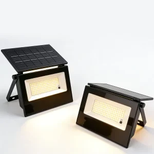 Remote Control CCT Adjustable Foldable Solar Flood Light With Motion Sensor IP65 Waterproof LED Lamp for Garden Pathway