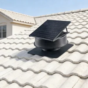 Remote Controllable Ball Bearing Roof Exhaust Fan Solar DC Aluminum Alloy 12” Attic Cooling Ventilation Heat Suction Fan