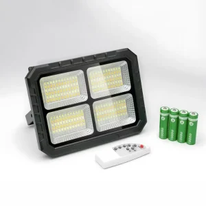 Removable Portable Rechargeable LED Solar Flood Light Emergency Camping Lamp with USB Charging ABS Body for Outdoor Camping