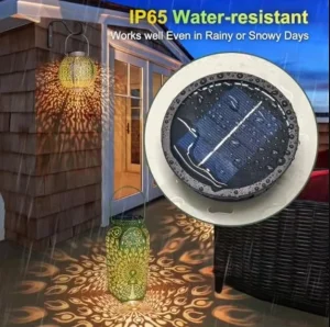Replacement Solar Light Parts, Waterproof Solar Light Replacement Top with LED Bulbs for Solar Lanterns (Top Size 3.22 Inches)