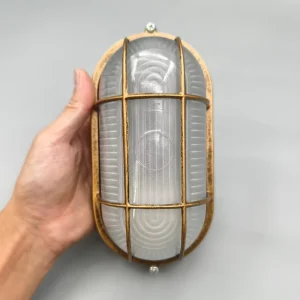 Retro Aluminum Outdoor LED Ceiling Light with Glass Cover Waterproof for Hallway Bathroom Kitchen Toilet