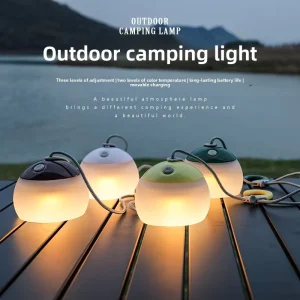 Retro Camping LED Tent Lantern USB Charging Outdoor Portable Emergency Light